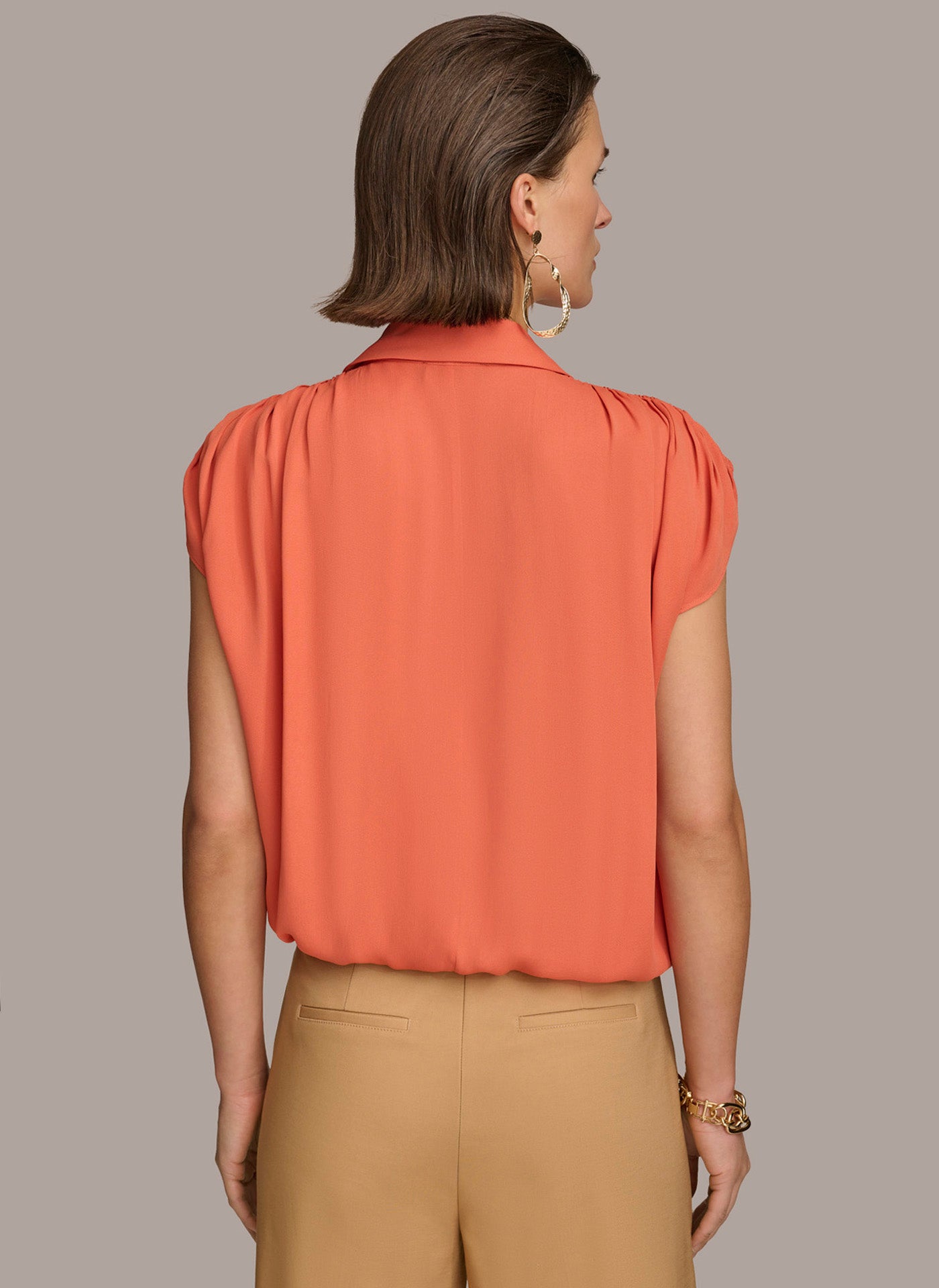 (image for) EXCELLENT QUALITY ELASTIC HEM BLOUSE